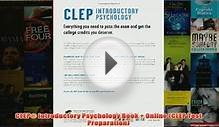 Download PDF CLEP Introductory Psychology Book Online CLEP