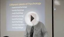 What are the different areas of psychology?