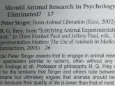 Animal research in Psychology